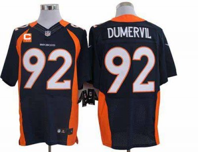 Jerseys Factory Cheap Nike Broncos #92 Elvis Dumervil Navy Blue