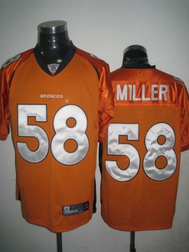 Jerseys Factory Cheap Broncos #58 Von Miller Orange Stitched NFL