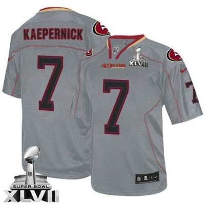 Jerseys Factory Cheap Nike 49ers #7 Colin Kaepernick Lights Out