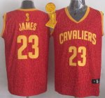 Jerseys Factory Cheap Cavaliers #23 LeBron James Red Crazy Light
