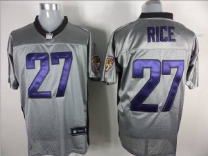Jerseys Factory Cheap Ravens #27 Ray Rice Grey Shadow Stitched N