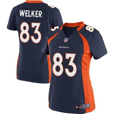 Jerseys Factory Cheap Nike Broncos #83 Wes Welker Blue Alternate