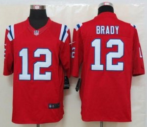Jerseys Factory Cheap Nike Patriots #12 Tom Brady Red Alternate