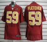 Jerseys Factory Cheap Nike Redskins #59 London Fletcher Red(Gold