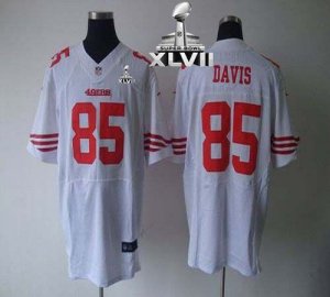 Jerseys Factory Cheap Nike 49ers #85 Vernon Davis White Super Bo