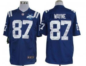 Jerseys Factory Cheap Nike Colts #87 Reggie Wayne Royal Blue Tea