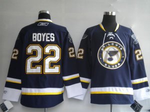 Jerseys Factory Cheap Blues #22 Brad Boyes Embroidered Blue NHL