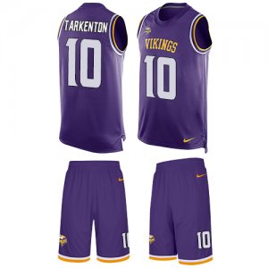 Jerseys Factory Cheap Nike Vikings #10 Fran Tarkenton Purple Tea