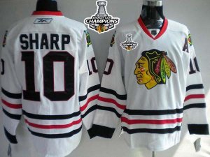 Jerseys Factory Cheap Blackhawks #10 Patrick Sharp Embroidered W