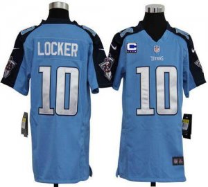 Jerseys Factory Cheap Nike Titans #10 Jake Locker Light Blue Tea