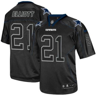 Jerseys Factory Cheap Nike Cowboys #21 Ezekiel Elliott Lights Ou