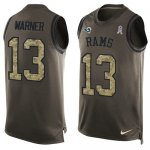 Jerseys Factory Cheap Nike Rams #13 Kurt Warner Green Men's Stit