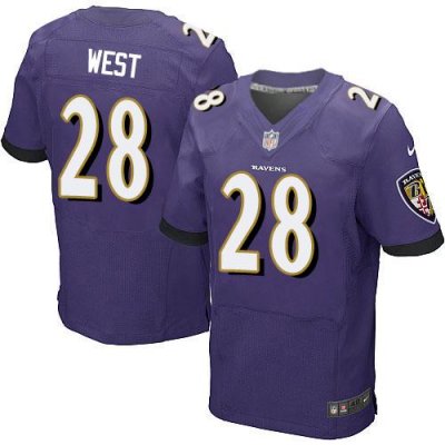 Jerseys Factory Cheap Nike Ravens #28 Terrance West Purple Team