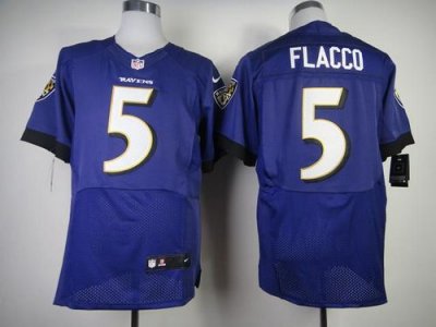 Jerseys Factory Cheap Nike Ravens #5 Joe Flacco Purple Team Colo