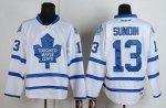 Jerseys Factory Cheap Maple Leafs #13 Mats Sundin White Road Emb