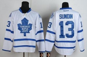 Jerseys Factory Cheap Maple Leafs #13 Mats Sundin White Road Emb