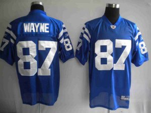 Jerseys Factory Cheap Colts #87 Reggie Wayne Blue Embroidered Yo