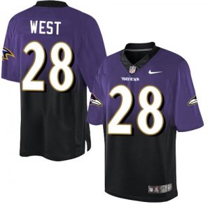 Jerseys Factory Cheap Nike Ravens #28 Terrance West Purple/Black