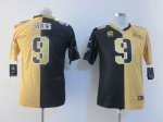 Jerseys Factory Cheap Nike Saints #9 Drew Brees Black/Gold Youth