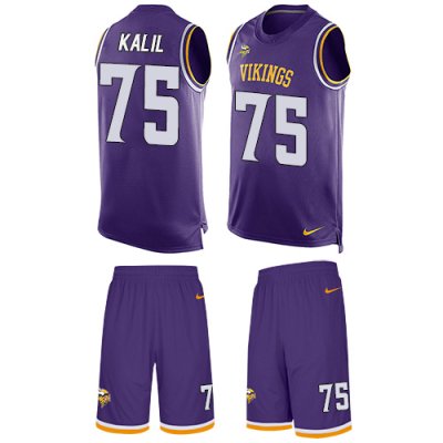 Jerseys Factory Cheap Nike Vikings #75 Matt Kalil Purple Team Co