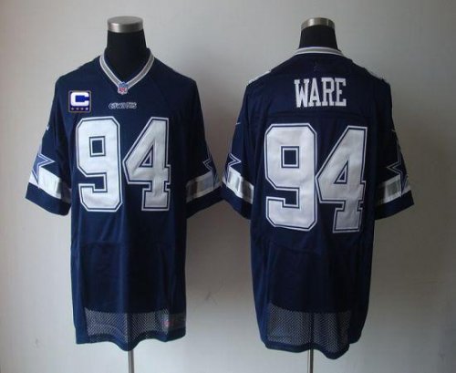 Jerseys Factory Cheap Nike Cowboys #94 DeMarcus Ware Navy Blue T