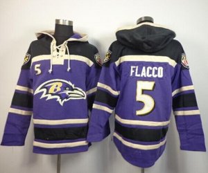 Jerseys Factory Cheap Nike Ravens #5 Joe Flacco Purple Sawyer Ho