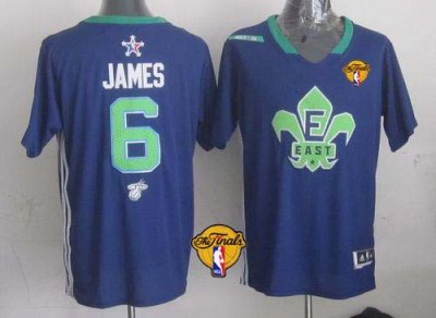 Jerseys Factory Cheap Heat #6 LeBron James Navy Blue 2014 All St