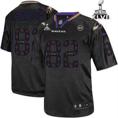Jerseys Factory Cheap Nike Ravens #82 Torrey Smith New Lights Ou