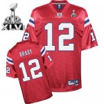 Jerseys Factory Cheap Patriots #12 Tom Brady Red Alternate Super