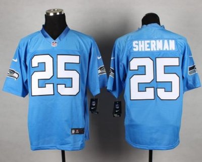 Jerseys Factory Cheap Nike Seahawks #25 Richard Sherman Light Bl