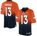 Jerseys Factory Cheap Nike Broncos #13 Trevor Siemian Orange/Nav