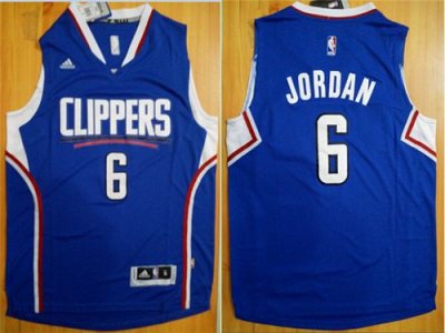 Jerseys Factory Cheap Clippers #6 DeAndre Jordan Blue Alternate