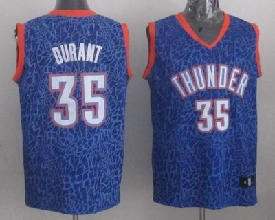 Jerseys Factory Cheap Thunder #35 Kevin Durant Blue Crazy Light