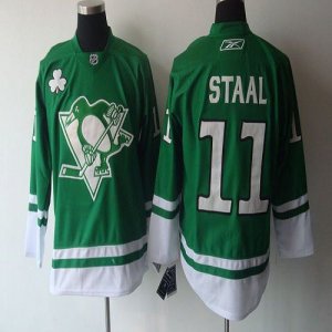 Jerseys Factory Cheap Penguins #11 Jordan Staal Green St. Patty'