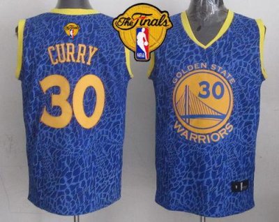 Jerseys Factory Cheap Warriors #30 Stephen Curry Blue Crazy Ligh