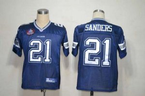 Jerseys Factory Cheap Cowboys #21 Deion Sanders Blue Team Color