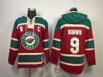 Jerseys Factory Cheap Wild #9 Mikko Koivu Red Sawyer Hooded Swea