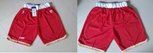 Jerseys Factory Cheap Houston Rockets Red Throwback NBA Shorts