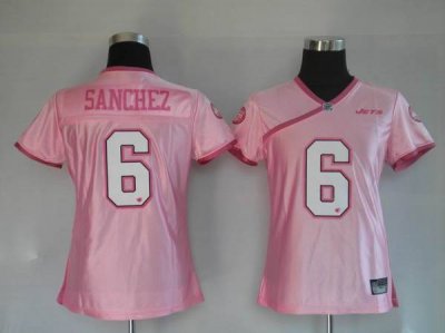 Jerseys Factory Cheap Jets #6 Mark Sanchez Pink Women's Be Luv'd