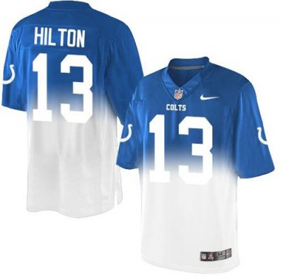 Jerseys Factory Cheap Nike Colts #13 T.Y. Hilton Royal Blue/Whit