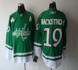 Jerseys Factory Cheap Capitals #19 Nicklas Backstrom Green St. P