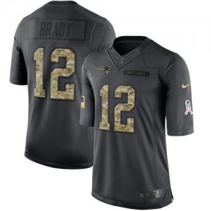 Jerseys Factory Cheap Nike Patriots #12 Tom Brady Black Men's St