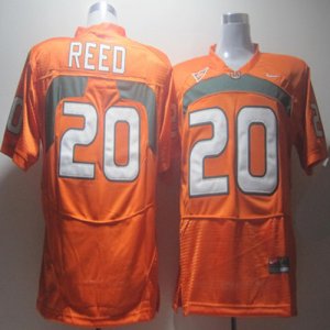 Jerseys Factory Cheap Hurricanes #20 Ed Reed Orange Embroidered