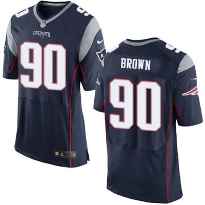 Jerseys Factory Cheap Nike Patriots #90 Malcom Brown Navy Blue T