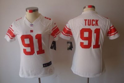 Jerseys Factory Cheap Nike Giants #91 Justin Tuck White Women's