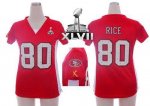 Jerseys Factory Cheap Nike 49ers #80 Jerry Rice Red Team Color D