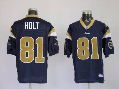 Jerseys Factory Cheap Rams #81 Torry Holt Stitched Blue NFL Jer