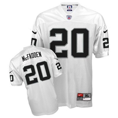 Jerseys Factory Cheap Nike Raiders #20 Darren McFadden White Sti