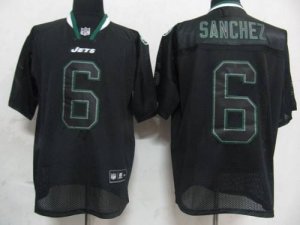 Jerseys Factory Cheap Jets #6 Mark Sanchez Lights Out Black Stit