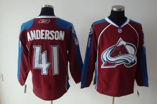 Jerseys Factory Cheap Avalanche #41 Craig Anderson Embroidered R